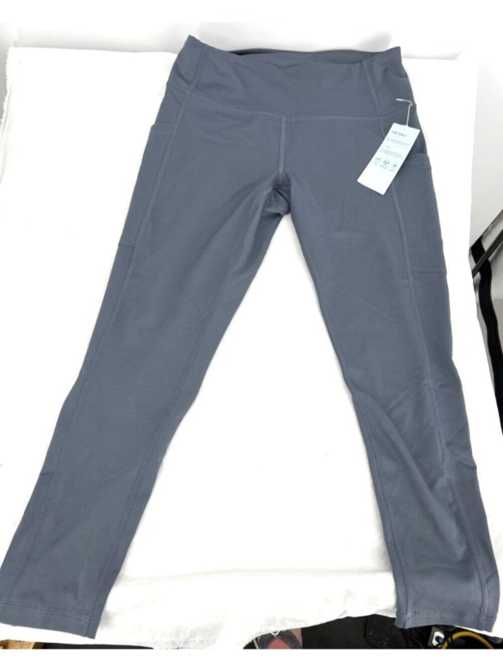 Z By Zella Leggings Gray High Waist Sz 7/8 Pockets NWT